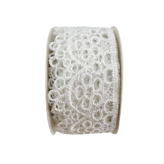 1.5" x 3yd. Lace Flower Ribbon by Celebrate It®